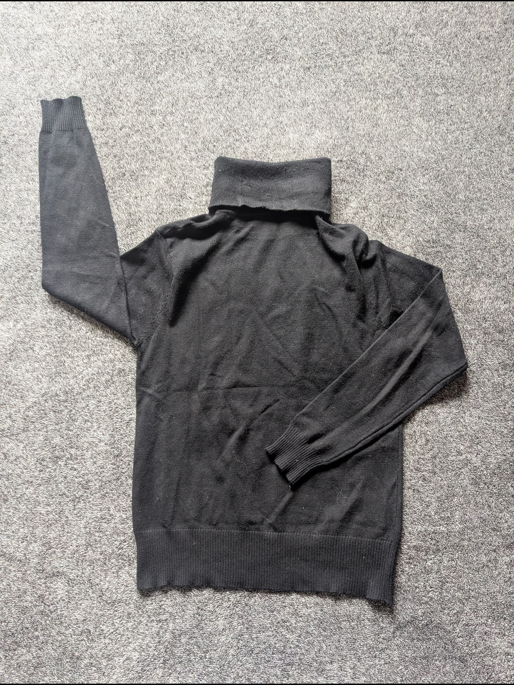 Women's Black Turtleneck Long Sleeve Top